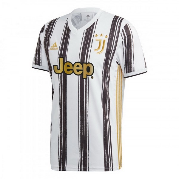 Tailandia Camiseta Juventus 1ª 2020-2021 Blanco Negro